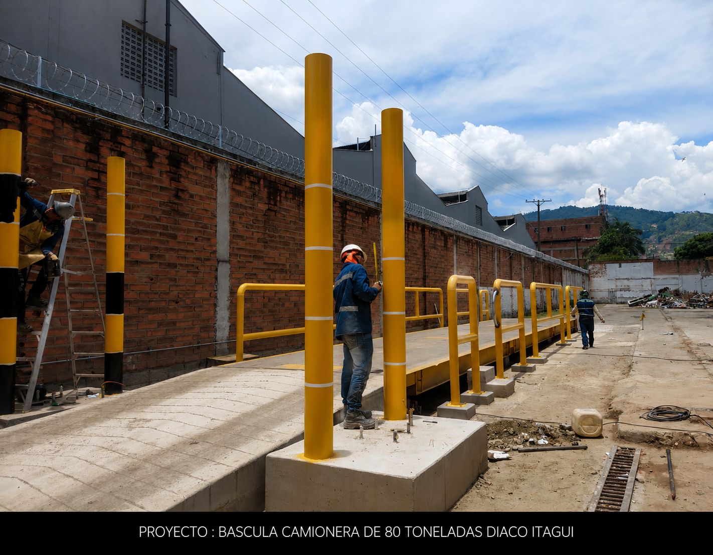 Infraestructura civil para báscula camionera industrial